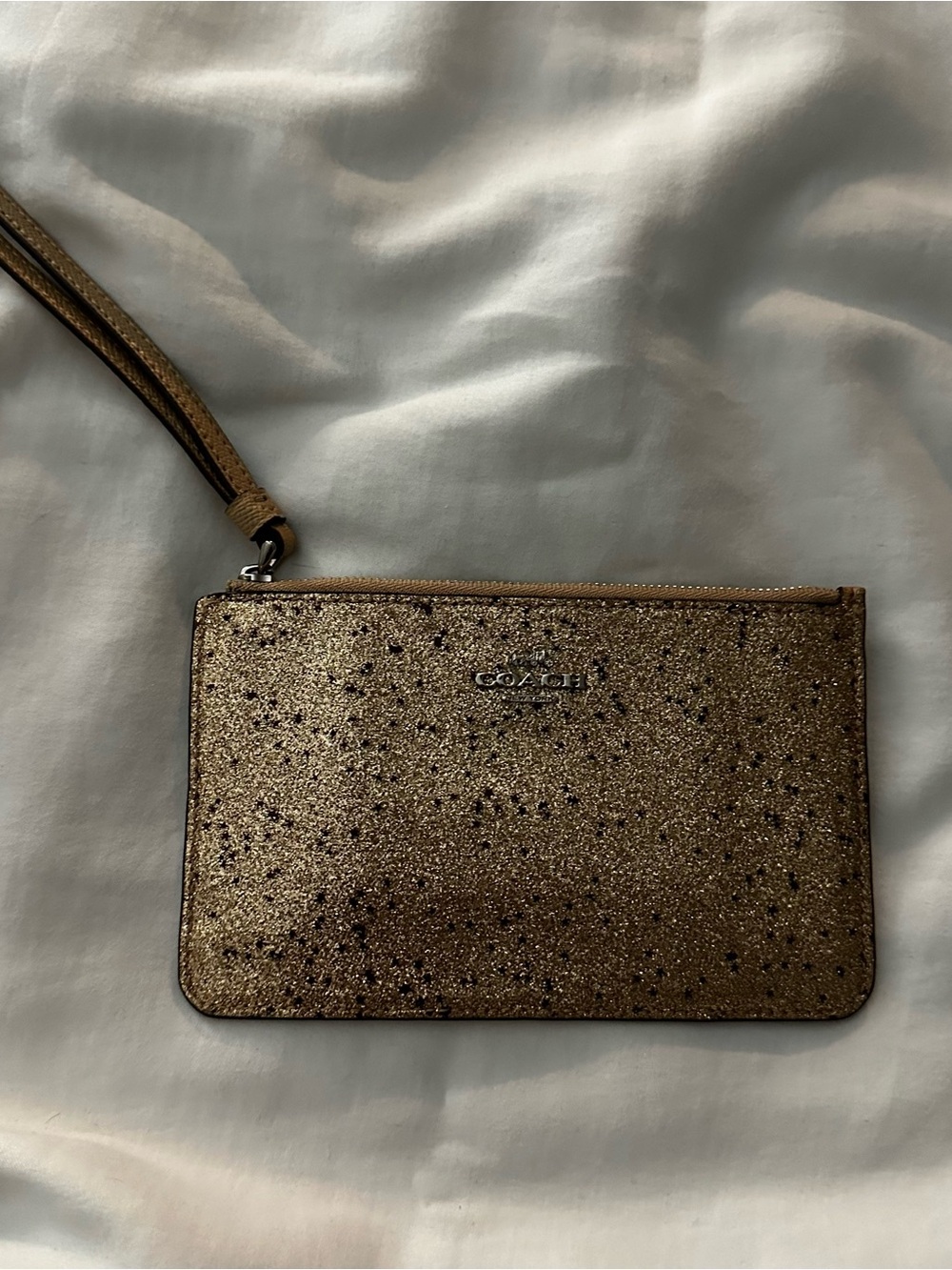 Sparkly Gold Coach Clutch